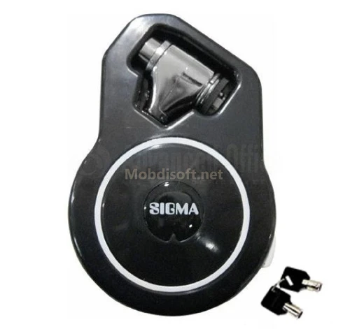 SIGMA NOTEBOOK LAPTOP CABLE LOCK SCL10 - RETRACTABLE 1.15M - EXTENSIBLE - COMPACT ET PORTABLE - BLACK