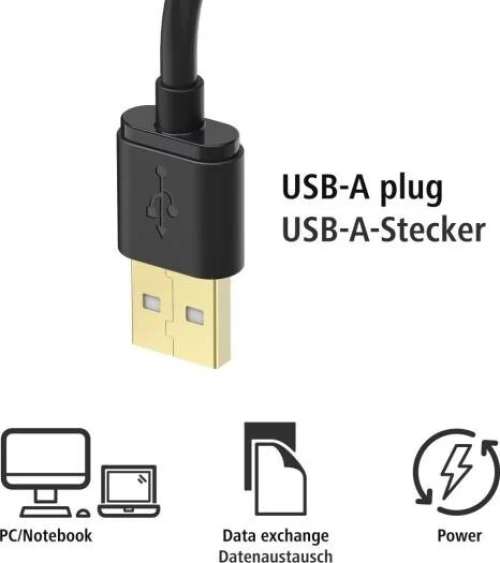 HAMA 178327 - CÂBLE 2-EN-1 MICRO USB + ADAPTATEUR USB TYPE-C - 1M - CHARGE & SYNCHRONISATION - NOIR
