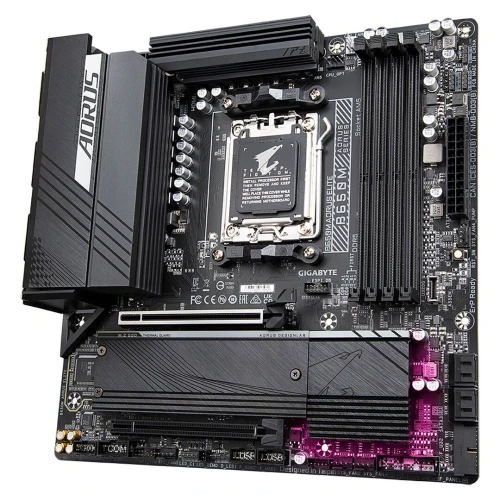 GIGABYTE B650M AORUS ELITE - CARTE MÈRE MICRO ATX - SOCKET AM5 - 4 x DDR5 - 1 x PCIe 4.0 X16 - 3 x M.2 (1 x PCIe 5.0 + 2 x PCIe 4.0) NVMe - LAN 2.5GBE - USB 3.2 - BLACK