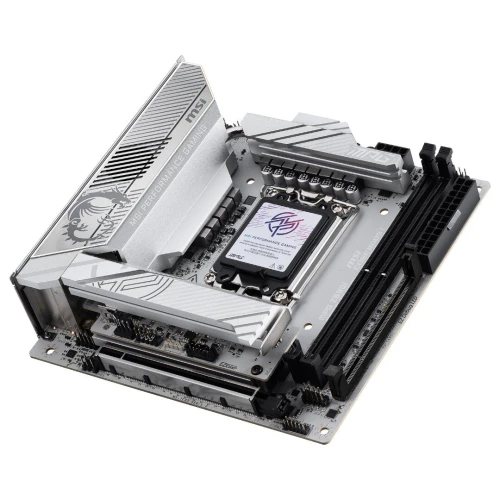 MSI MPG Z890I EDGE TI WIFI - CARTE MÈRE MINI-ITX - SOCKET LGA 1851 - 2 x DDR5 - 4 x M.2 - PCIe 5.0 - THUNDERBOLT 4 - WIFI 7 - LAN 5GbE - SILVER