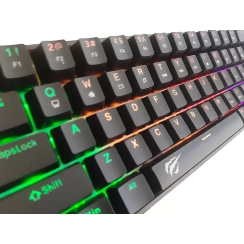 HAVIT KB881L BLACK - CLAVIER MÉCANIQUE GAMING - RGB BACKLIT - SWITCHES MÉCANIQUES - ANTI-GHOSTING - DESIGN GAMING - BLACK