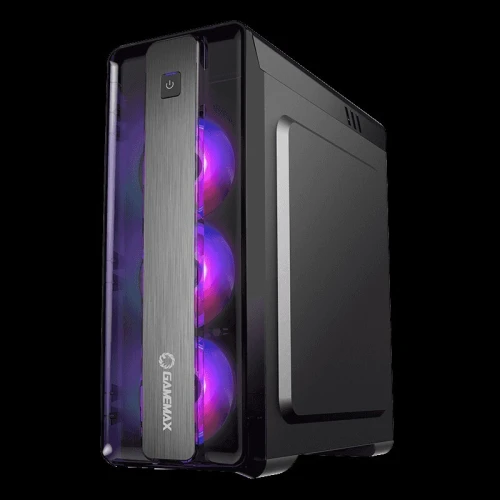 BOITIER GAMING GAMEMAX MOONLIGHT RAINBOW ATX RGB BLACK