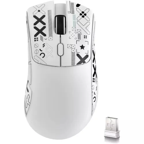 ATTACK SHARK R1 - SOURIS FILAIRE & SANS FIL - BLUETOOTH - 2.4G - 6 BOUTONS -18000 DPI - 1KHZ - WHITE