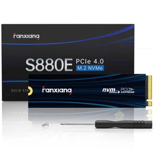 FANXIANG S880 1TO - DISQUE DUR INTERN SSD NVME - PCIE GEN 4 - HEATSINK - M.2 2280 - BLACK