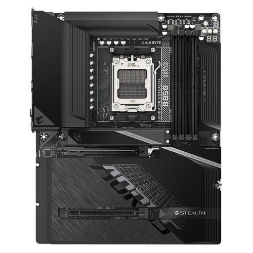GIGABYTE B850 AORUS STEALTH - CARTE MÈRE ATX - SOCKET AM5 - 4 x DDR5 - 1 x PCIe 5.0 X16 - 4 x M.2 NVMe - WIFI 7 - BT 5.4 - LAN 5GBE - USB 3.2 - BLACK