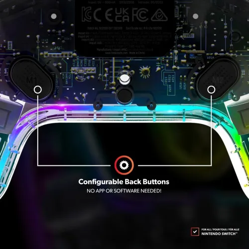 SNAKEBYTE GAMEPAD RGB S - MANETTE SANS FIL - PC - NINTENDO SWITCH OLED / LITE - RGB TURBO -VIBRATION