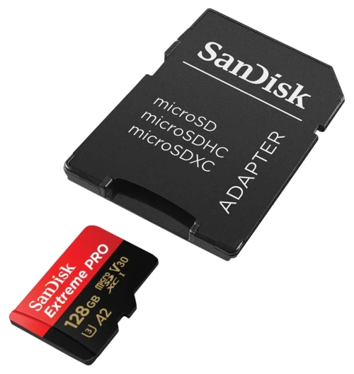 SANDISK EXTREME PRO 128GB - CARTE MÉMOIRE MSDXC UHS-I - JUSQU'À 200 MO/S - UHD 4K - AVEC ADAPTER