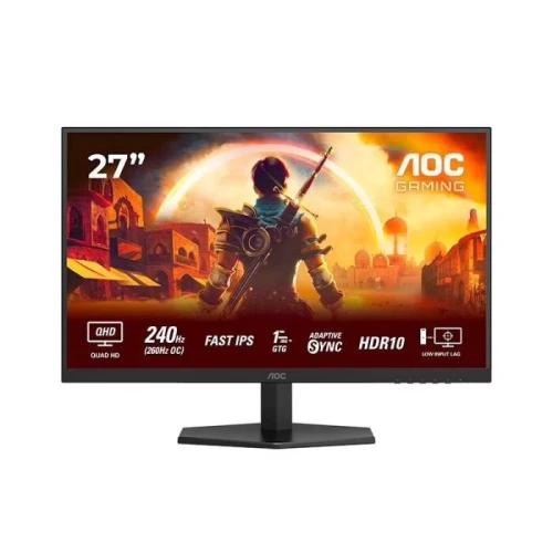 ÉCRAN AOC Q27G42ZE - 27" POUCES - QHD 2.5K - 260HZ - 0.3MS - DALL IPS - HDR10 - ADAPTIVE SYNC - NOIR