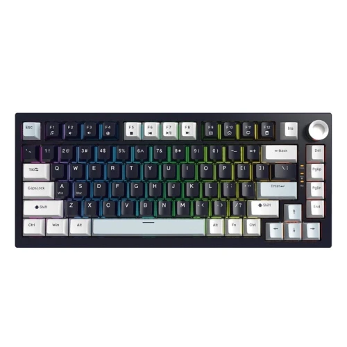 JEDEL KL-81 - CLAVIER GAMING MÉCANIQUE FILAIRE - RED SWITCH - RGB - 75% - HOT-SWAPPABLE - QWERTY
