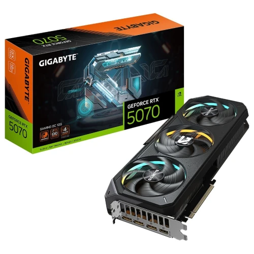 GIGABYTE GEFORCE RTX 5070 GAMING OC 12G - CARTE GRAPHIQUE - 12 GO GDDR7 - PCIE 5.0 - HDMI + 3X DISPLAYPORT - DLSS 4 - BLACK