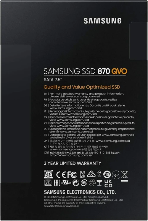 Samsung SSD 870 QVO 1To - Disque Dur SSD Interne - 560 MB/s