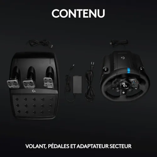 LOGITECH G923 Volant de Course TRUEFORCE et Pédales Pédales Sensibles Double Embrayage PS5 XBOX PC