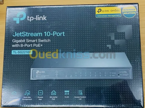 TPLINK TL-SG2210P - SWITCH SMART GIGABITE OMADA - 8 PORTS POE+ AVEC 2 EMPLACEMENT SFP -QOS - IGMP