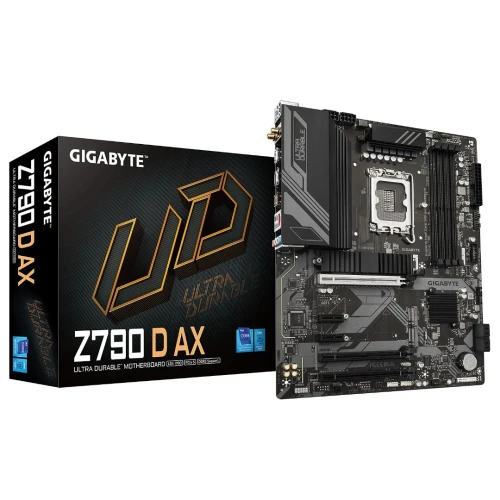 GIGABYTE Z790 D AX - CARTE MÈRE ATX - SOCKET LGA 1700 - 4 x DDR5 - 1 x PCIe 5.0 X16 - 3 x M.2 PCIe 4.0 NVMe - WIFI 6E - BT 5.3 - LAN 2.5GBE - BLACK