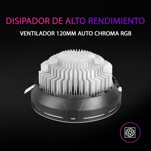 AIR COOLING MARS GAMING MCPU120 - Chroma RVB - VENTILATEUR SILENCIEUX - TDP 120W - NOIR