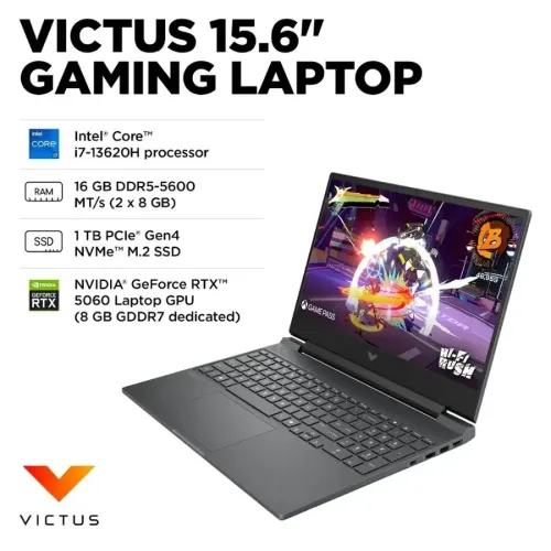 HP VICTUS 15 FA2346TX - CORE I7-13620H - 16GB DDR5 - 1TB SSD - 15.6" FHD - RTX 5060 8GB - WIN11