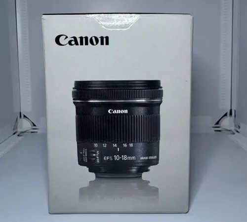 CANON EF-S 10-18MM F/4.5-5.6 IS STM - OBJECTIF ULTRA GRAND - STABILISATEUR - ZOOM STM LENS - BLACK 