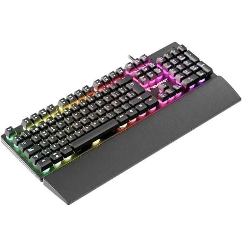 TEMPEST DOOM BLAZE RGB - CLAVIER GAMING RÉTROÉCLAIRÉ - MÉTAL - REPOS POIGNET - ANTI-GHOSTING - BLACK