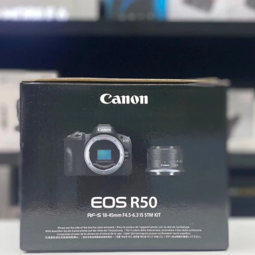 CANON EOS R50 - APPAREIL PHOTO HYBRIDE 4K + OBJECTIF RF-S 18-45MM STM - 24,2 MLPXL - WI-FI - LCD - BALCK