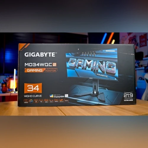 ECRAN GIGABYTE MO34WQC2 -34" OLED INCURVÉ PC - 2K WQHD - 240HZ - 0.03MS - HDR400 - HDMI / DP / USB-C - HAUT-PARLEURS - BLACK