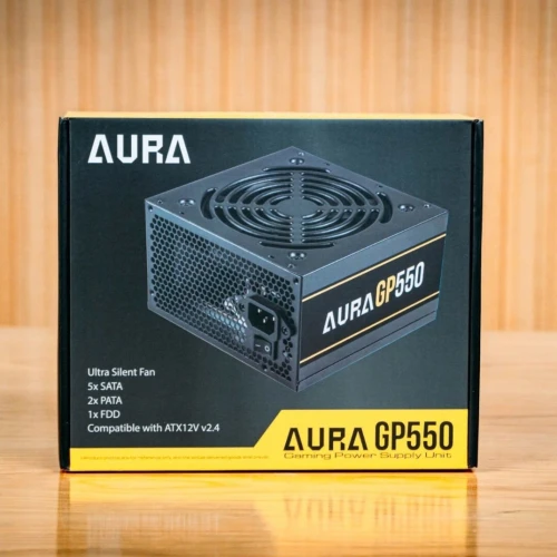 GAMDIAS AURA GP550 - ALIMENTATION 550W - ULTRA SILENCIEUSE - ATX STANDARD - HIGH EFFICIENCY - BLACK