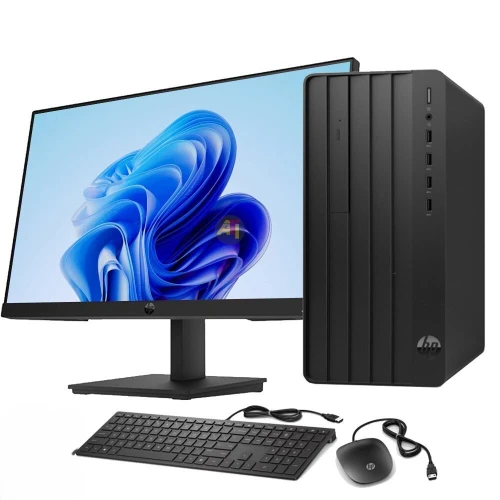 HP 290 G9  PC DESKTOP - INTEL CORE I7-12700 - 8GB DDR4 - 256GB SSD SATA + 256GB NVME SSD - WIFI - DVD RW + ECRAN HP V22V G5 FHD - NOIR