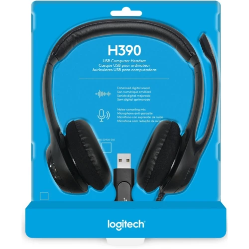 LOGITECH H390 - CASQUE MICRO USB - STÉRÉO NUMÉRIQUE - PC ET LAPTOP - MICROPHONE ANTI-BRUIT - BLACK