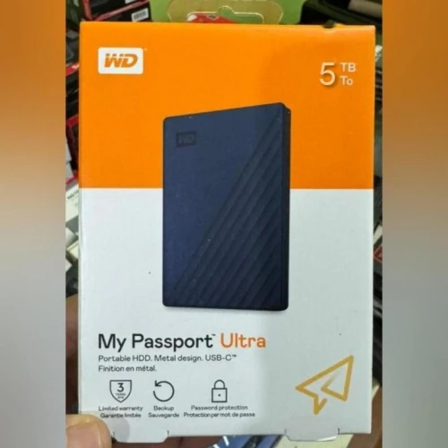 WD MY PASSPORT ULTRA 5TB - DISQUE DUR HDD USB 3.0 - ULTRA FAST - PORTABLE - USB-C - ORIGINAL -BLACK