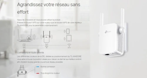 TP-Link TL-WA855RE Répéteur WiFi - Point d'accès WiFi 4 - 300 Mbps