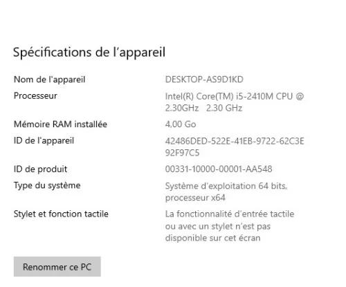 TOCHIBA Core i5 - 2 Gen 320 HDD - 3 Ram  - Batterie mlachia