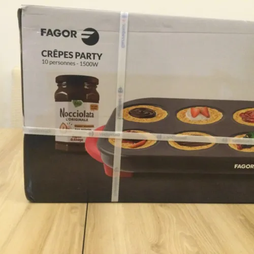 Crêpière électrique Crêpe Party FAGOR 10 personnes (1500 W) avec un pot de NOCCIOLATA GRATUIT
