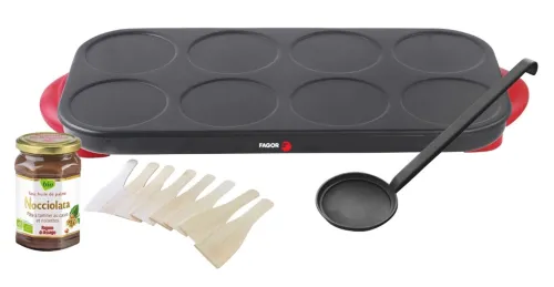 Crêpière électrique Crêpe Party FAGOR 10 personnes (1500 W) avec un pot de NOCCIOLATA GRATUIT