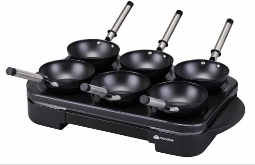 Appareil  mini crêpes et mini Woks 6 personnes 1500w MANDINE (acheter en france)