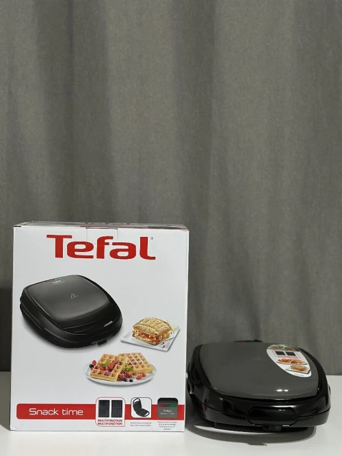 Panineuse&gaufrier tefal snack-time 2en1 Gris