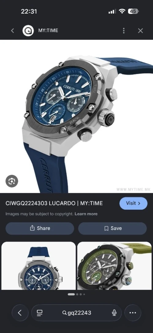 Montre cerruti en bon etat avec boite et sa boite et sous garantie r