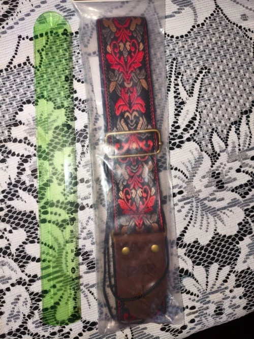Sangle/Ceinture de Guitare Vintage Brodée - Qualité Premium (Neuve)