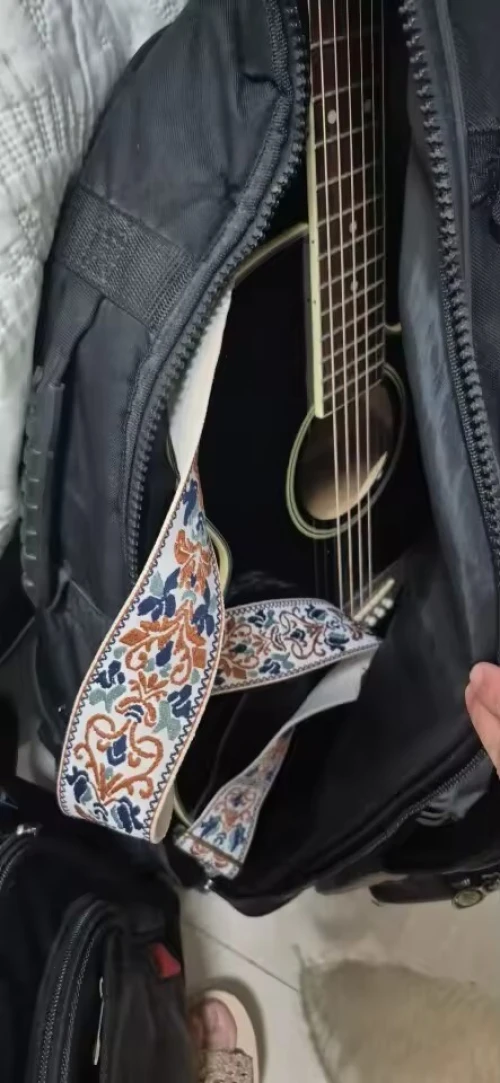 Sangle/Ceinture de Guitare Vintage Brodée - Qualité Premium (Neuve)