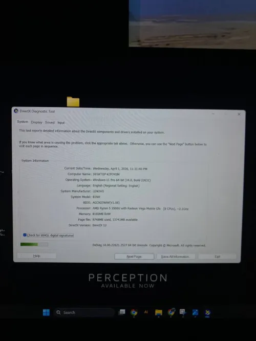 Lenovo IdeaPad (Model: 81NH)