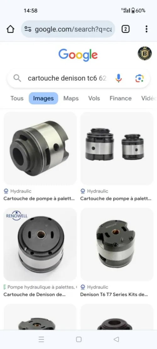Cartouche ( cardrige) tc6 62 Neuf pour pompe Denison 