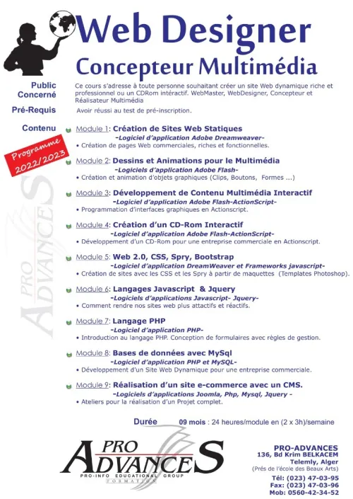 Formation: Web Design et Développement  