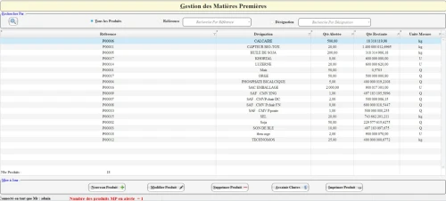 Logiciel Gestion de Production et Commercial