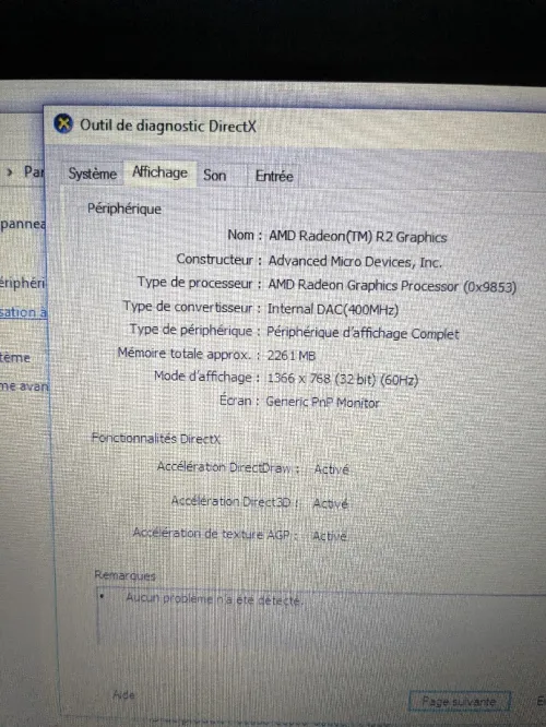 HP 15.6 AMD E1 6010 with AMD radeon r2 4gb ram 500go hdd