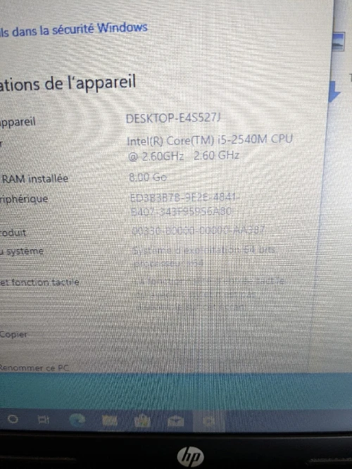 HP ProBook 4530s 15.6 i5 2eme 8gb ram 320go hdd