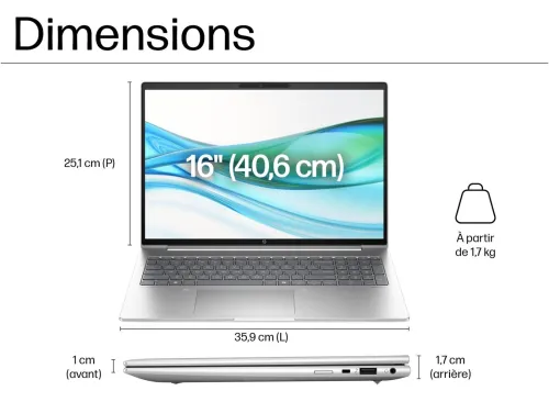 HP PROBOOK 460 G11 ULTRA U5-125U 16G RAM DRR5 512G SSD 16 POUCES AZERTY