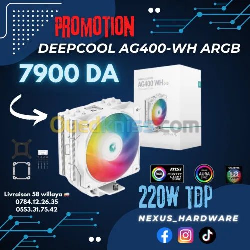 DeepCool AG400-WH ARGB Cpu cooler
