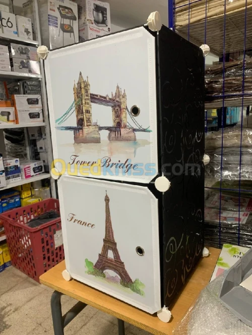 Armoire de table de chevet étanche à 2 portes