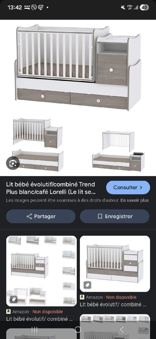Lit bébé évolutif 