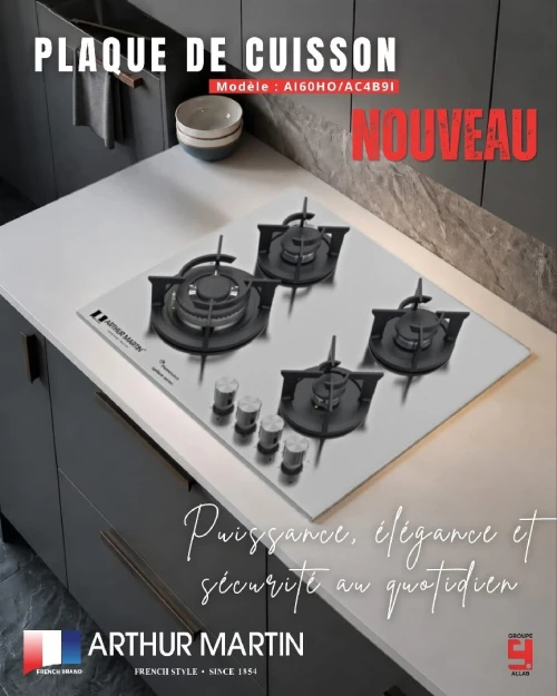 Table de cuisson Arthur Martin 60 4 feux inox