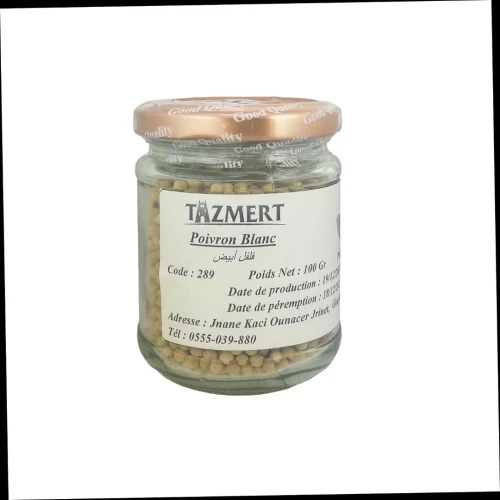 Poivre blanc Fait Maison 100% Naturelle 100 gr