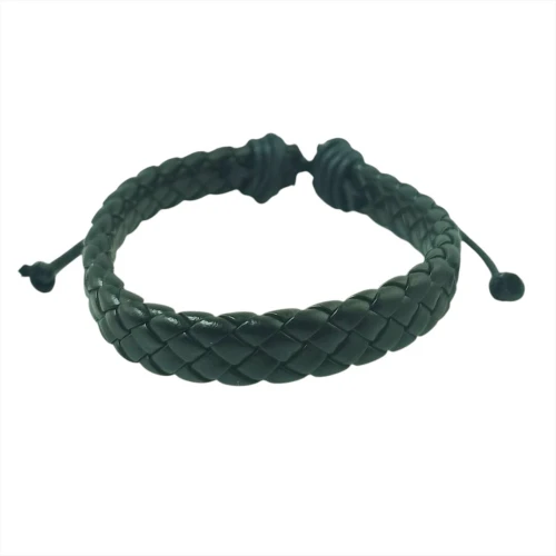 Bracelet en Cuir Artisanal - Fait Main Motifs Berbères Authentiques Cuir Naturel Tanné au Plantes